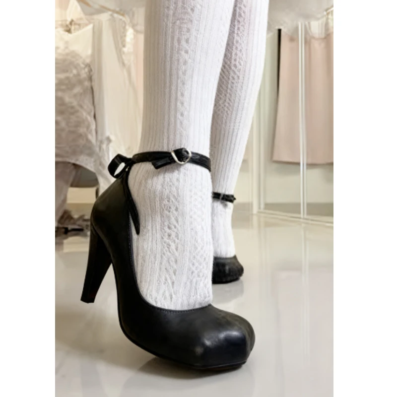Katzenpfoten-Zehe, schwarze Schleife, Band, Knöchelriemen, konischer Absatz, Mary Jane-Schuhe für Damen, 2026, High Heels, Pumps, Gothic-Lolita-Schuhe