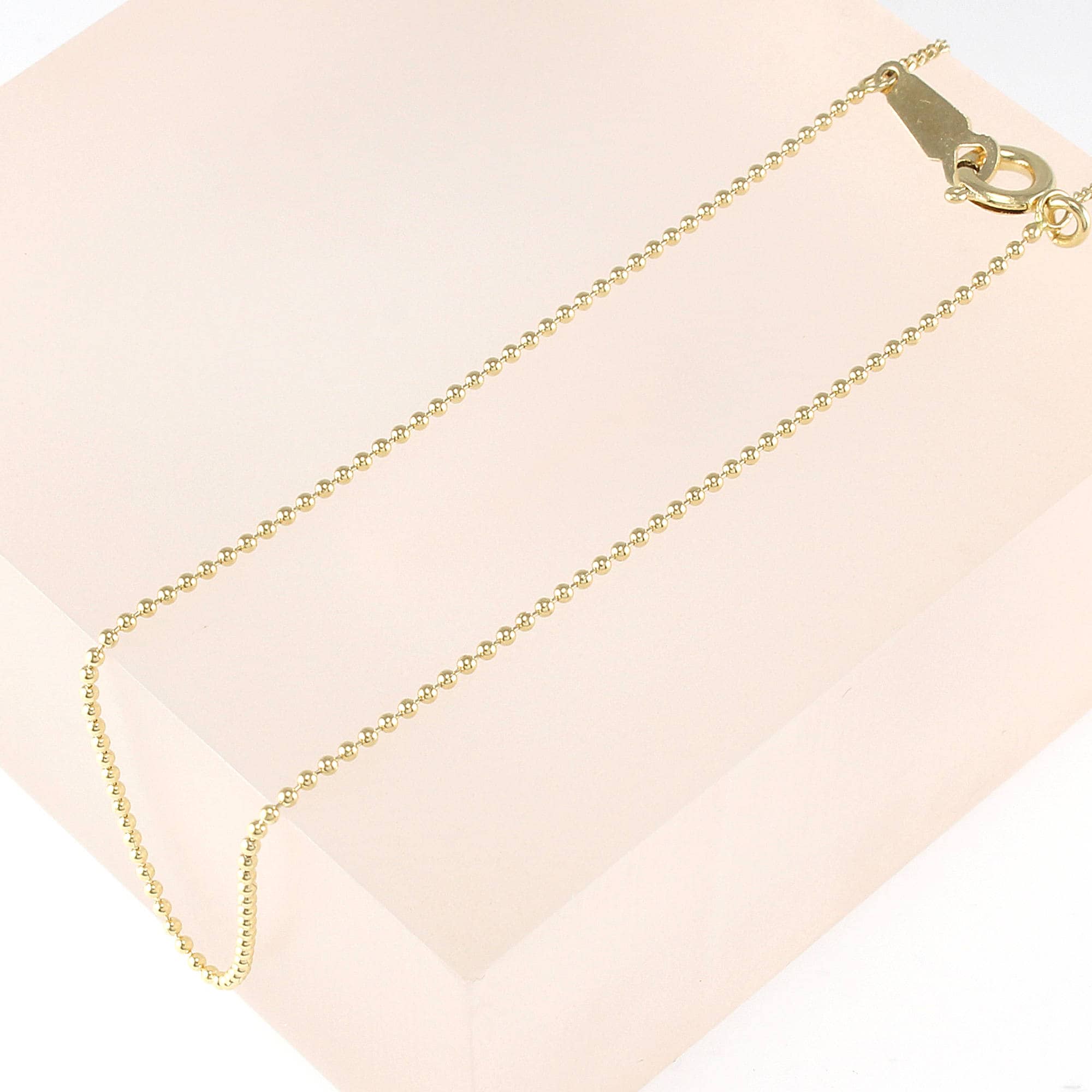 Bracciale delicato in oro massiccio 14K, bracciale a catena delicata in oro 14K, bracciale a catena sottile in oro 14K, bracciale a strati in oro 14K,