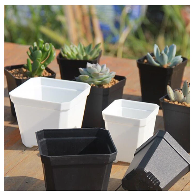 7 cm 10 cm Mini Blumentöpfe Pflanzgefäße wachsen topf Kunststoff Kleine Kindergarten Topf Wachsen Box Sämling Tablett Garten werkzeuge transplantation Blumentopf Image