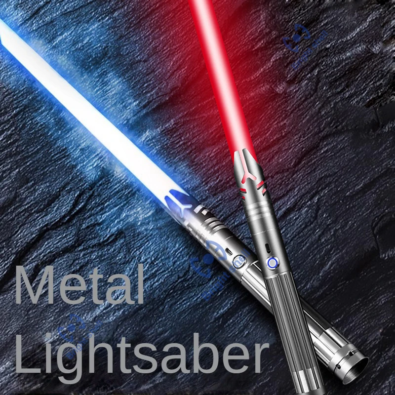 Spada laser in metallo Spada laser Giocattoli Sciabola luminosa RGB 15 Cambia colore Bambini Soundfonts Forza FX FOC Blaster Giocattoli Spada laser Jedi Regalo