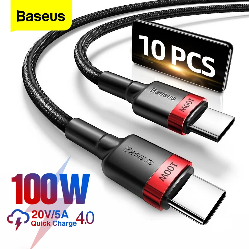 Baseus USB Typ C auf USB C-Kabel für iPhone 15 100 W/5 A PD Schnellladekabel für MacBook Xiaomi Samsung Typ-C-Kabel Image