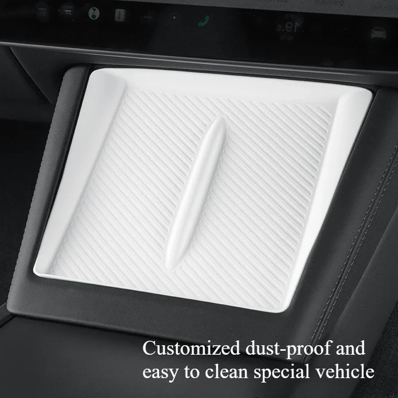 Für Tesla Model Y Juniper 2025 Modell 3 Highland 2024 2025 Mittelkonsole Armlehne Aufbewahrungsbox Untere Untere Matte Organizer Fach Pad Image