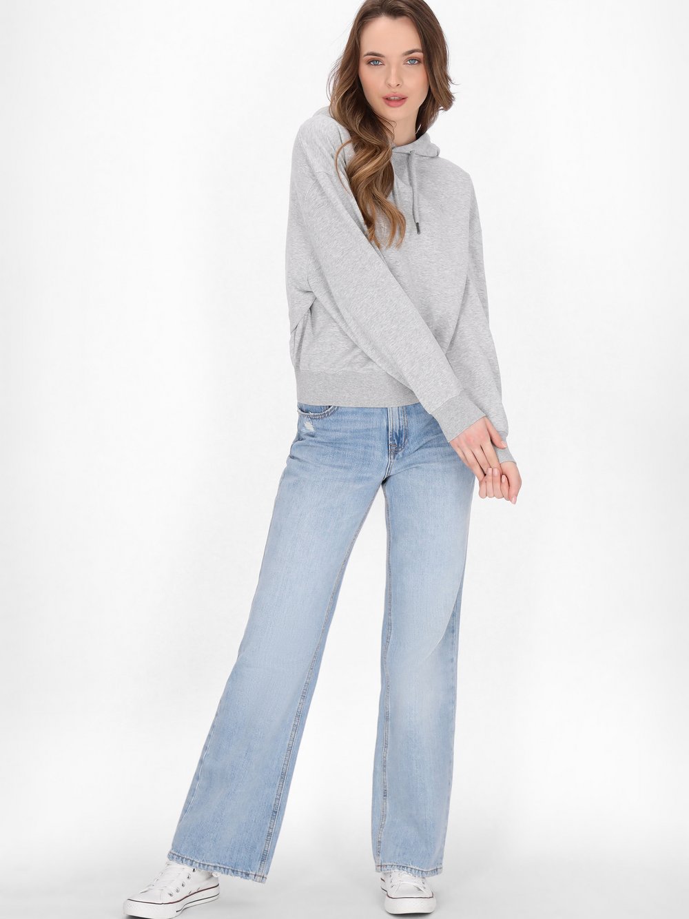 Dreimaster Kapuzenpullover Damen grau, S Image