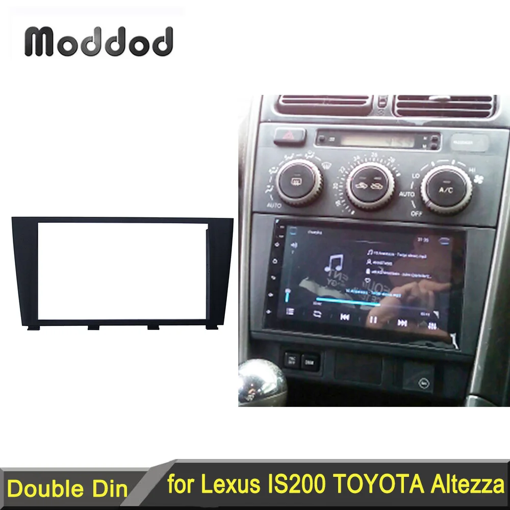 Doppelte Din-Blende für Lexus IS200 Toyota Altezza Stereo Panel Radio DVD CD Montage Installation Trim Kit Image