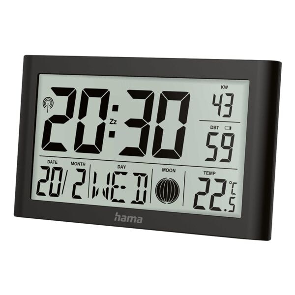 Hama Funkuhr Martinique schwarz schwarz, 12 cm Image