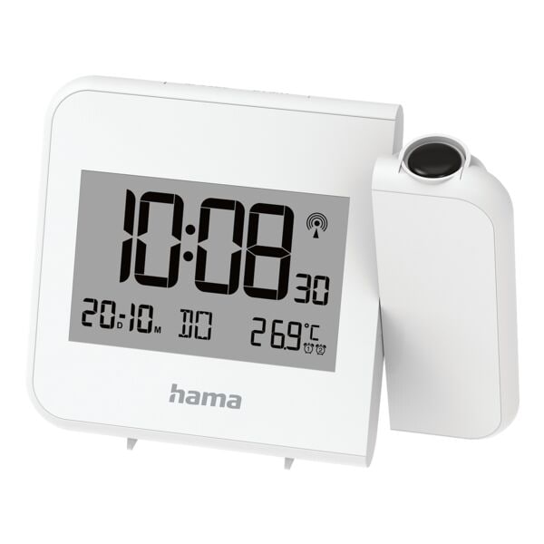 Hama Projektionswecker Hvar digital weiß weiß Image