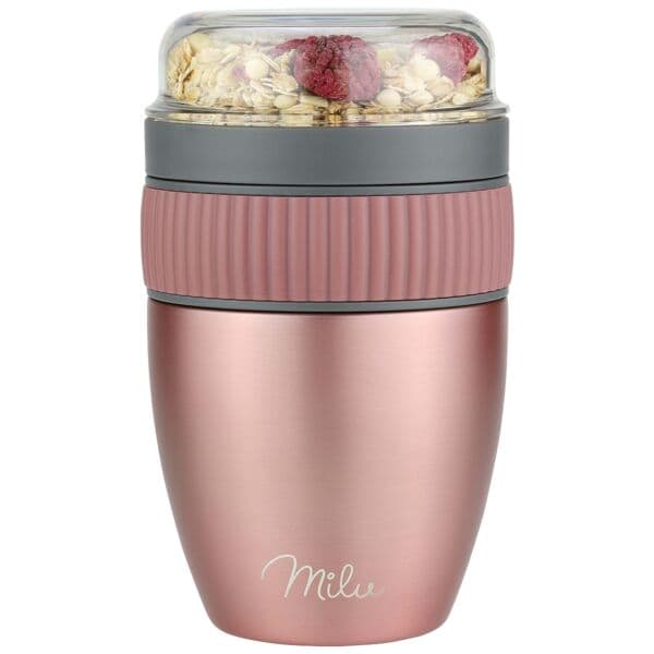 Milu Müsli-Becher-Set 3-tlg. rosa, 10x17.5x10 cm