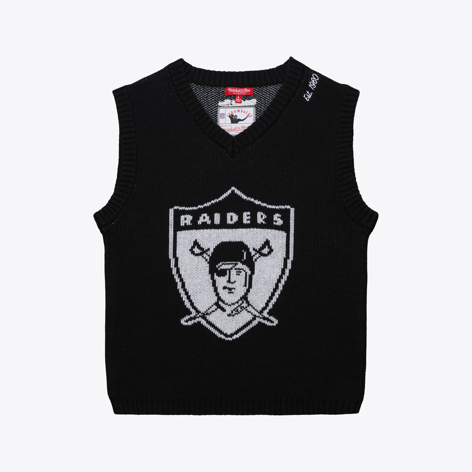 "Las Vegas Raiders Mitchell & Ness Damen-Strickweste (kurzer Schnitt)" Image