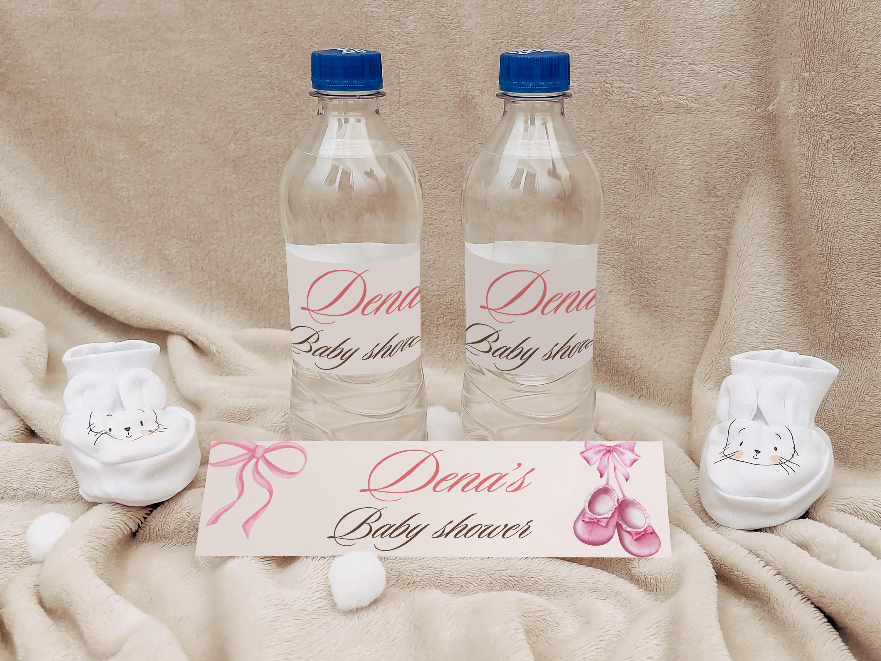 Etichetta per bottiglia d'acqua stampata per baby shower e compleanno, etichetta per bottiglia d'acqua, adesivo, etichetta per bottiglia d'acqua stamp