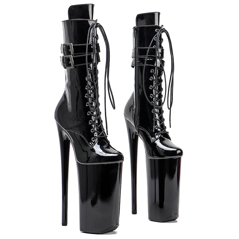 Leecabe 26CM/10 Zoll Patent sexy exotische High Heel Plattform Stripper Ferse Party Schuhe Pole Dance Stiefel