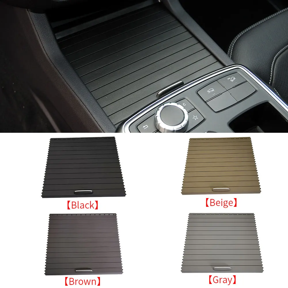 Für Mercedes W166 W292 Auto Konsole Tasse Halter Rutsche Abdeckung Trim Center Rollo Abdeckung Für Benz ML GL GLE GLS ML300 GLE350 Image