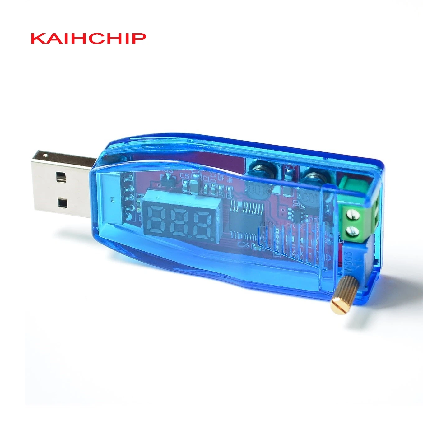 KHX DC-DC da 5 V a 3,3 V 9 V 12 V 24 V USB Step UP/Down Modulo di Alimentazione Convertitore Boost Buck Regolabile Uscita DC 1.0 V-24 V Con Custodia
