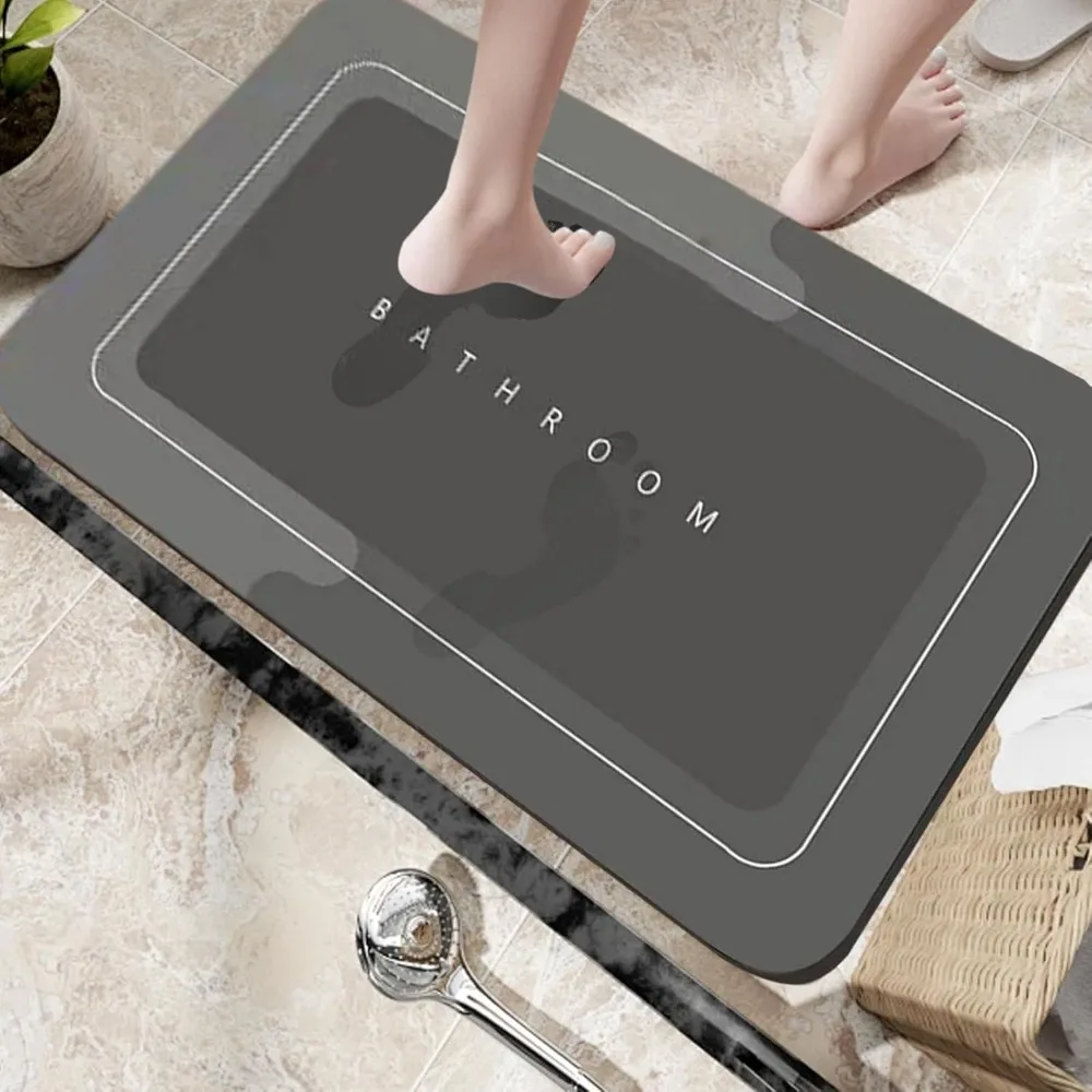 Tapis de bain tapis magique modernisé salle de bain en caoutchouc anti-dérapant séchage rapide absorbant salle de bain tapis salle de douche tapis pour baignoire évier