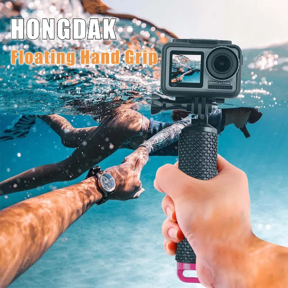 Action Kamera Wasserdichte Wasser Schwimm Hand Grip Für Gopro Hero Float Griff Montieren Zubehör Für Xiaomi Yi SJ4000 DJI Osmo Image