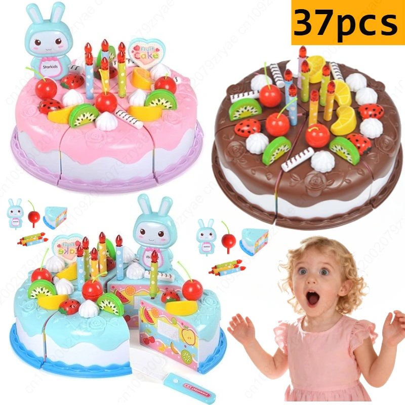 Kinder Pretend Goodies Spielen Simulierte Küche Spielzeug Kunststoff Schneiden Lebensmittel Kinder Spielzeug Objekt Erkenntnis Jungen Mädchen Geburtstag Geschenke Image