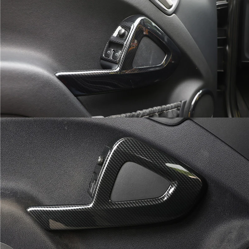 Auto Änderung Carbon Muster Styling Air Outlet Dekoration Aufkleber Für Mercedes Smart Fortwo 451 Auto Zubehör Innen Image