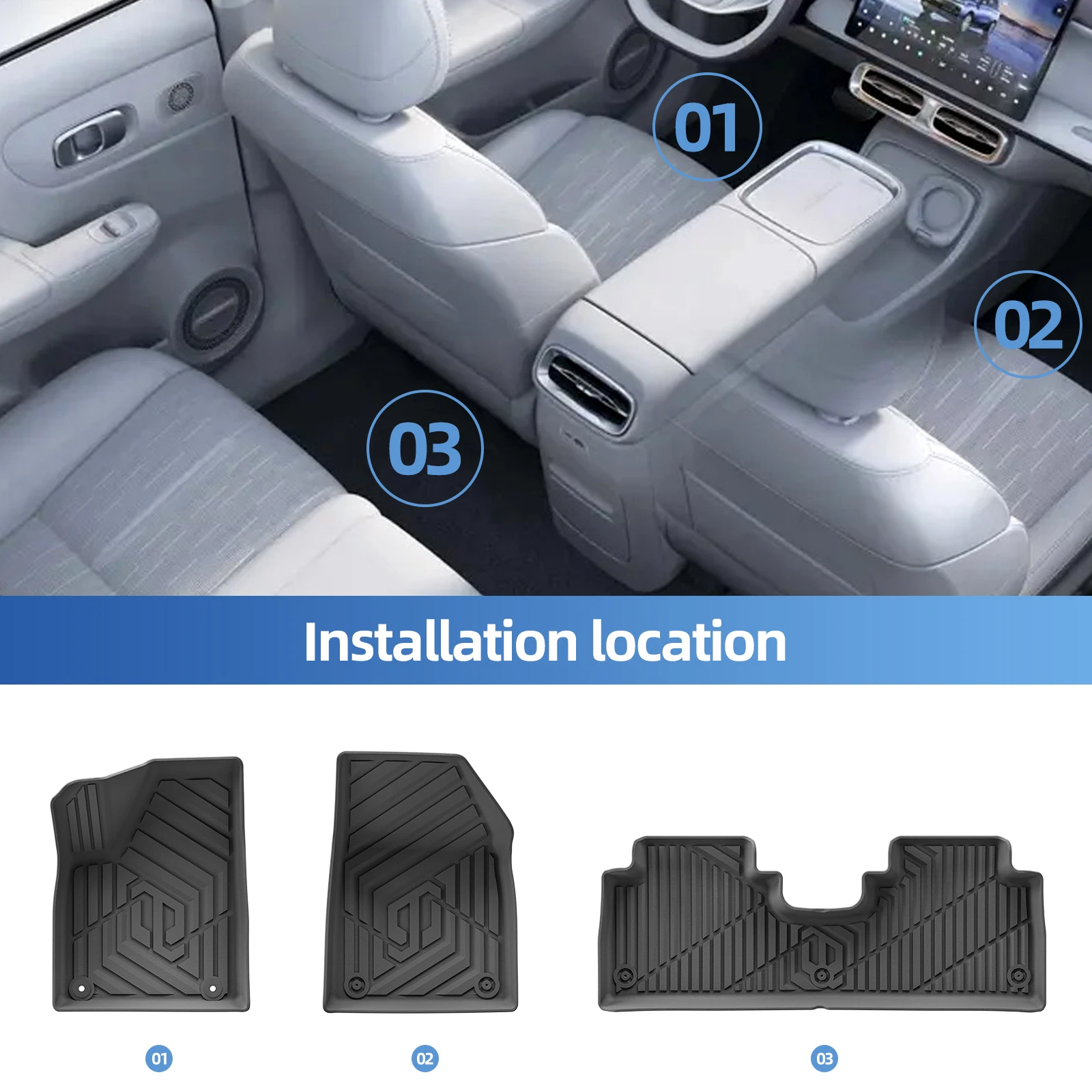 Tappetini per auto Leapmotor B10 2025 2026, tappeto bagagliaio, tappetino 3D in TPE, guida a sinistra, impermeabile, per tutte le stagioni, NERO