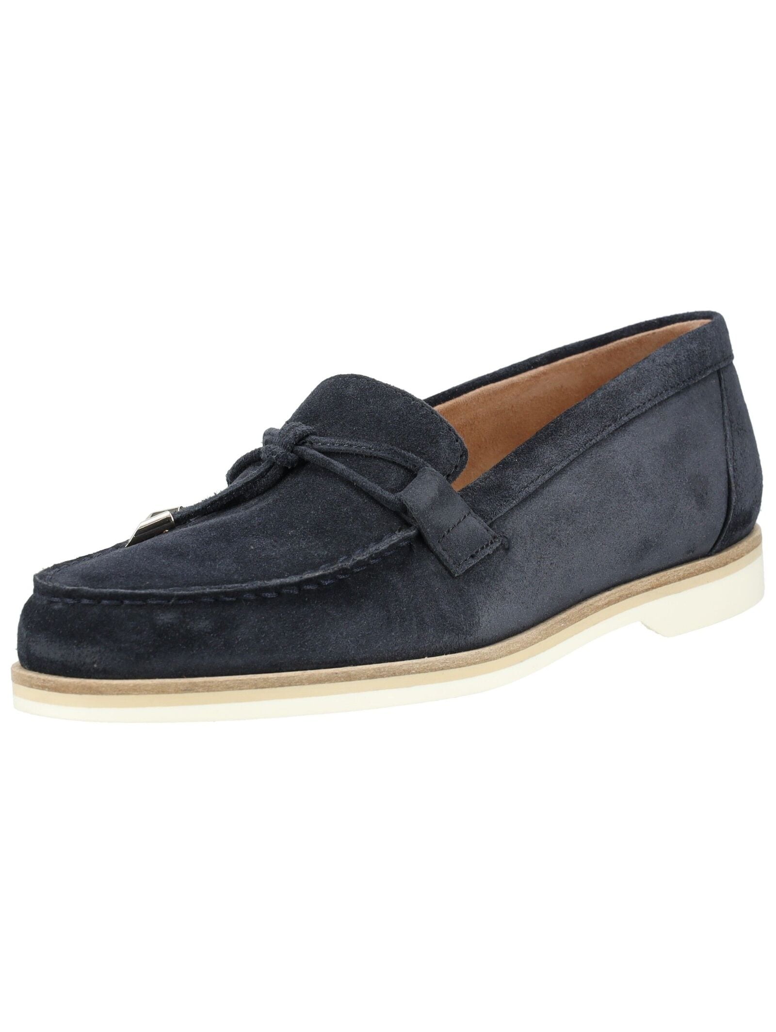 Slipper PAUL GREEN "Paul Green Slipper Veloursleder", Damen, Gr. 40, blau, Veloursleder, Schuhe Slipper