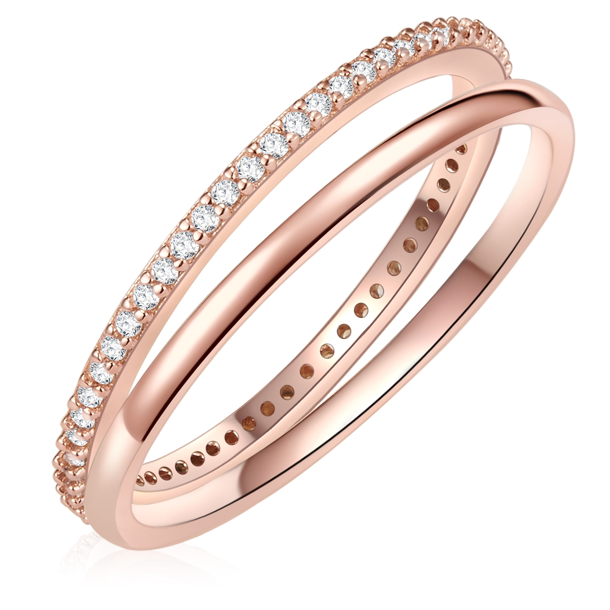 Lulu & Jane Womens Ring Brass - Rose Gold - Size P | Lulu & Jane Sale | Discount Designer Brands