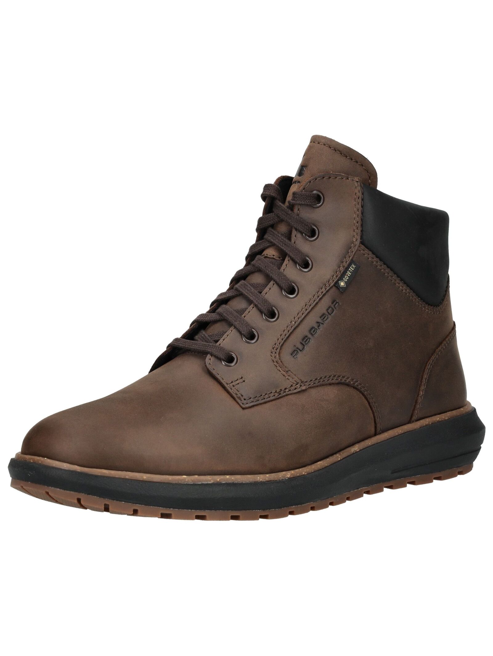 Schnürstiefelette PIUS GABOR "Pius Gabor Stiefelette Fettleder", Damen, Gr. 43, mocca, Leder, Schuhe Schnürstiefelette