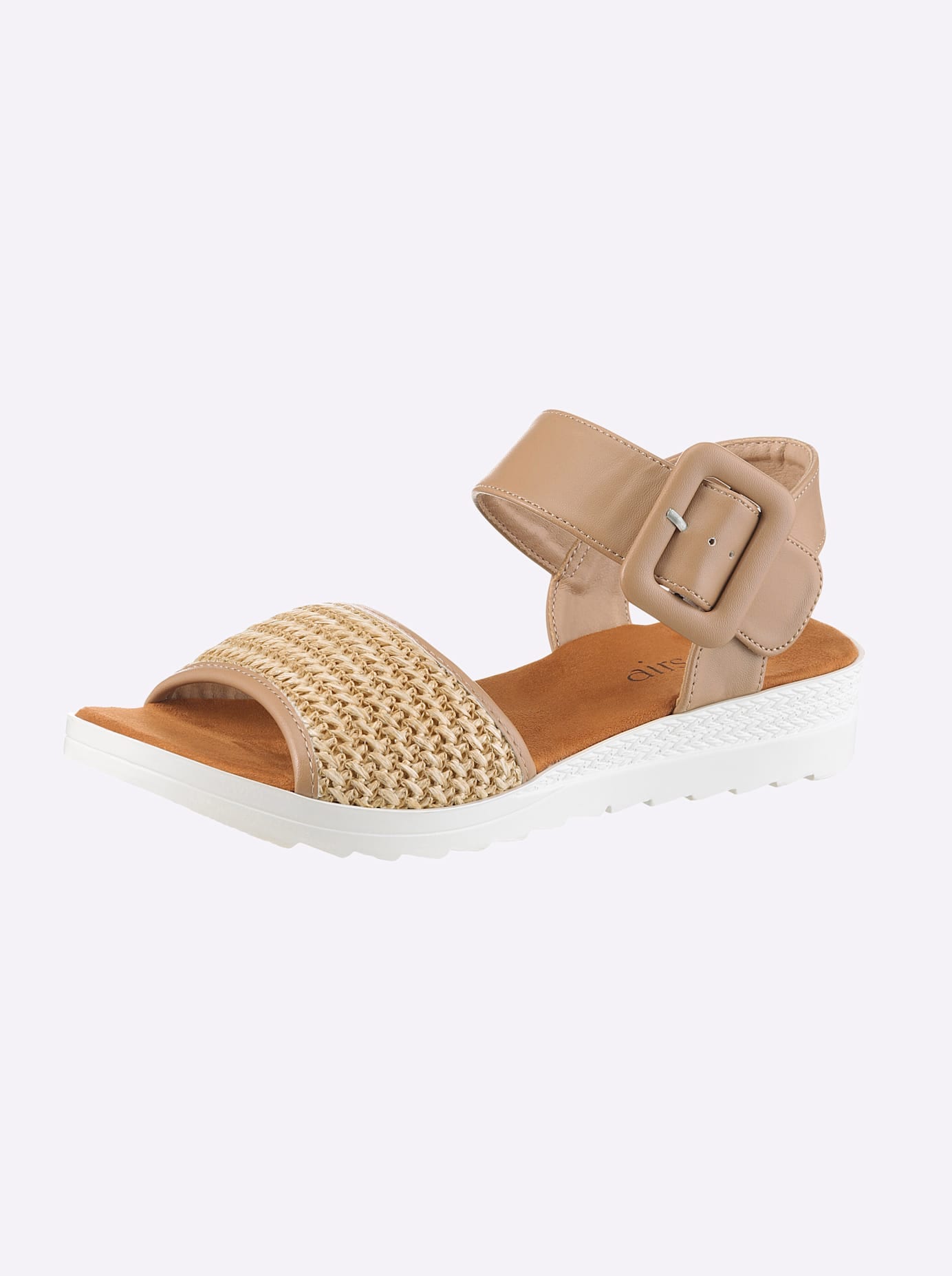 Sandalette CASUAL LOOKS, Damen, Gr. 38, camel, Lederimitat, Schuhe Sandalette