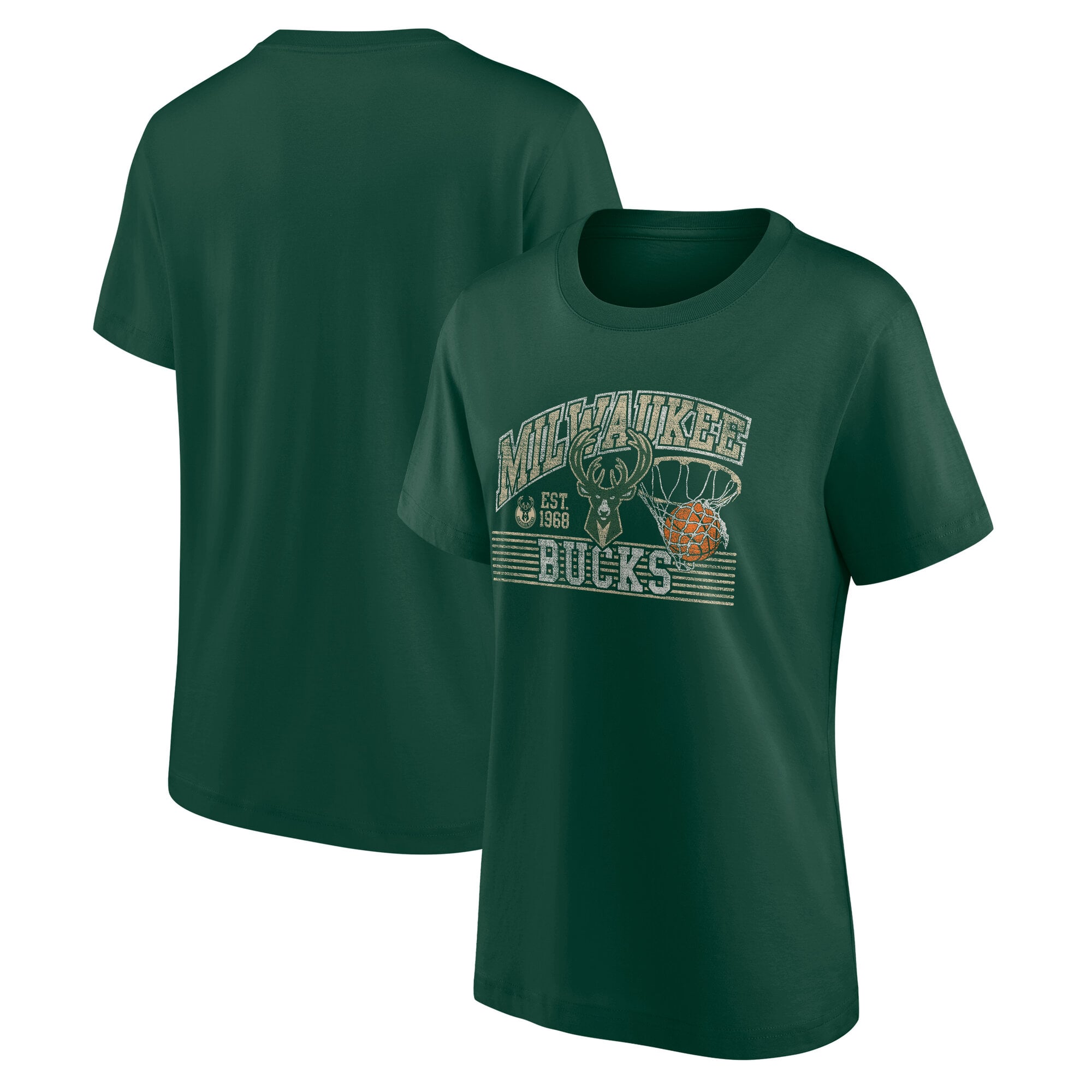 Milwaukee Bucks Vintage Vibe Grafik-T-Shirt - Damen