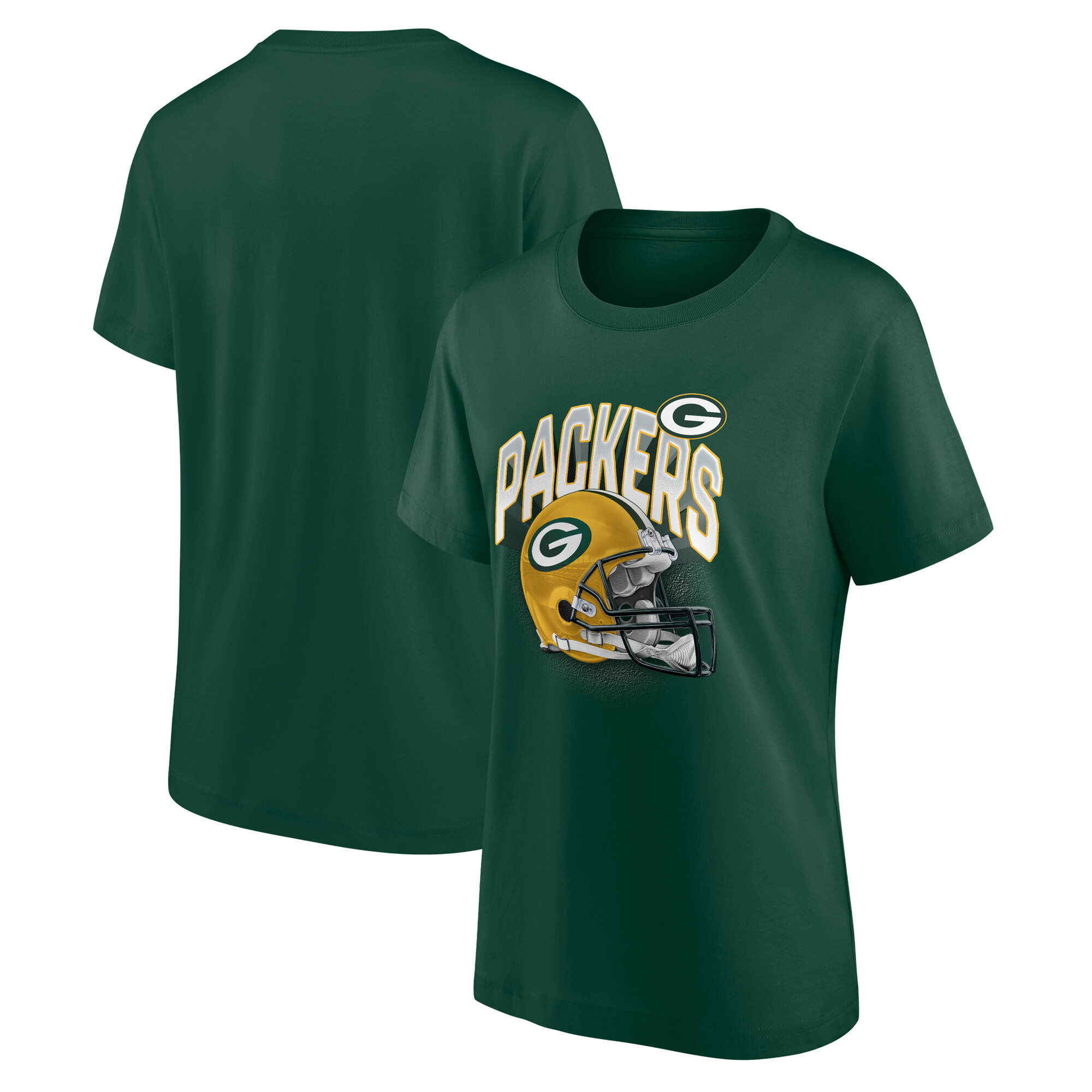 Green Bay Packers End Around Helm Grafik-T-Shirt - Damen Image
