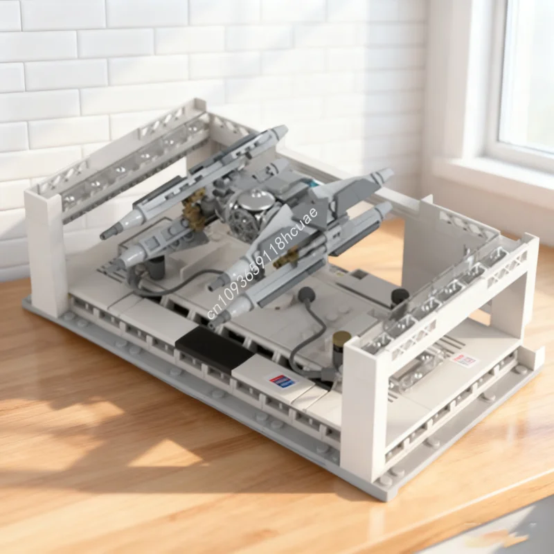 496 stücke MOC Micro Diorama Hangar Imperial Modell Bausteine Bau Weihnachten Geschenk Montieren DIY Spielzeug Bildung Ziegel Kinder Image