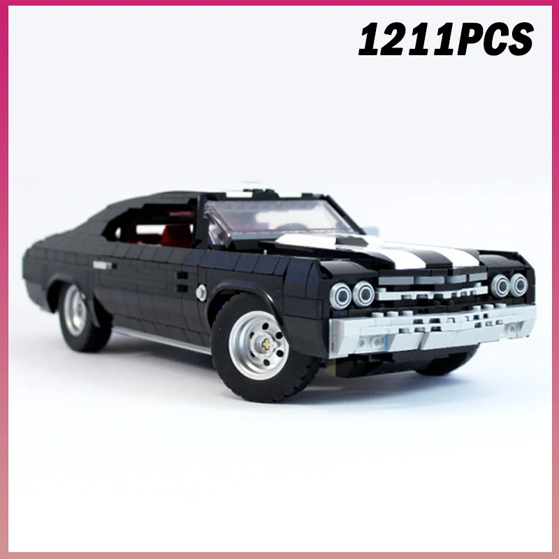1237PCS MOC-241173 Chevelle SS Retro Muscle Car Vintage Stadt Fahrzeug Modell Bausteine Ziegel Montage Spielzeug Junge Geburtstag Geschenk Image