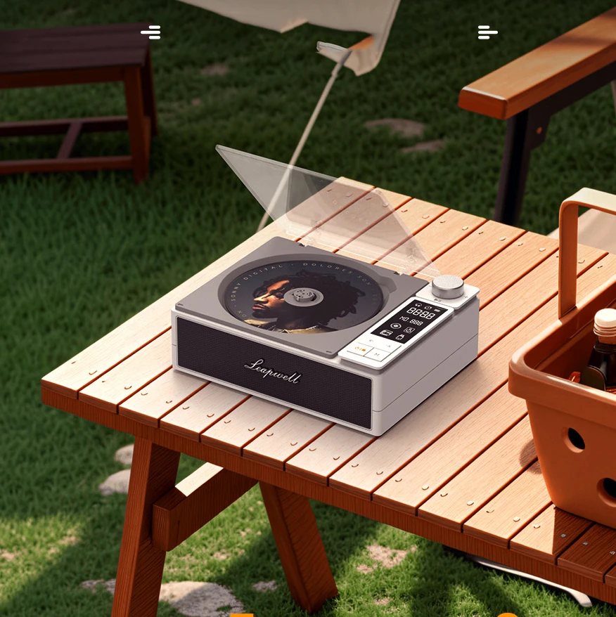 CD-Player Retro Eleganter Hifi-CD-Player Tragbarer Bluetooth-Lautsprecher Player Optischer Ausgang Hi-Fi Verlustfreier Audio-Enthusiasten-Player Image