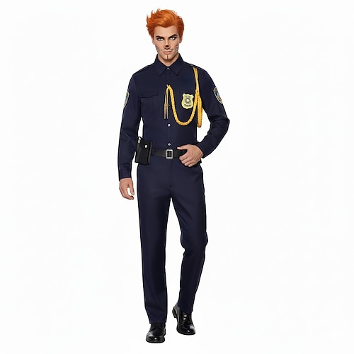 Tierdetektiv Polizist Hasenoffizier roter Fuchs Ausgefallene Kostüme Uniform Karnevalskostüm Cosplay-Kostüm for Herren Damen Erwachsene Halloween Karneval Buchwoche Leistung Party Image