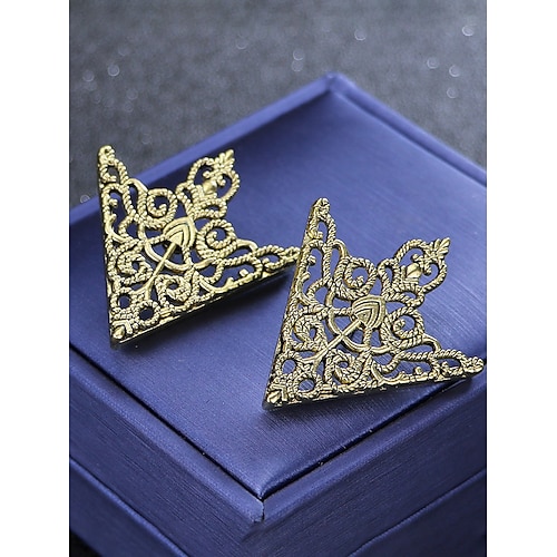 Herren-Kragennadelbrosche aus einer Legierung – elegantes Vintage-Design mit Kristallakzenten, in verschiedenen Farben erhältlich, perfekt für formelle Anlässe und Businesskleidung Image