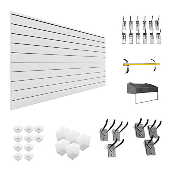 Proslat Handyman Slatwall Wall Storage Bundle (White)