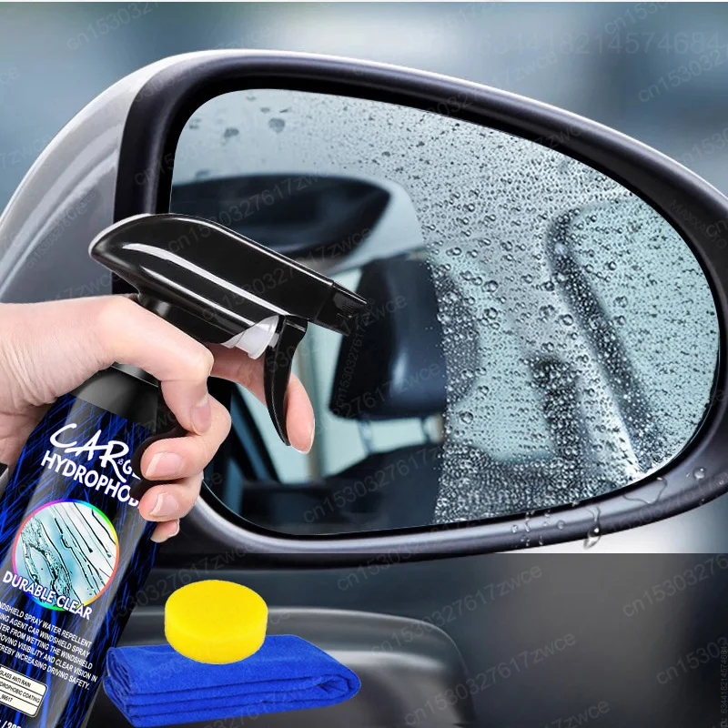 Auto Wasser Abweisend Spray Anti Regen Beschichtung Für Autos Glas Hydrophobe Anti-regen Flüssigkeit Windschutzscheibe Spiegel Maske Auto Chemische alter Image