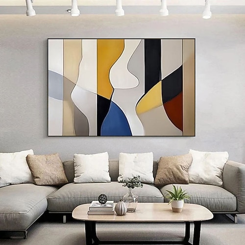 Ölgemälde, handgemalt, Wandkunst, Wandbild, Dekoration für Wohnzimmer, Schlafzimmer, abstraktes Porträt, modernes Kunstwerk, Wandbild, Weihnachtsgeschenk Image