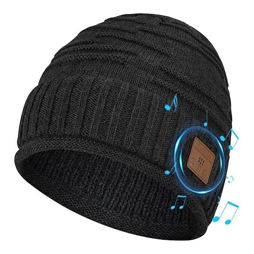 Wireless Hut für Herren Valentinstagsgeschenk für jugendliche Jungen und Mädchen Herren- und Damen-Socken Erwachsene Teenager coole Technologie kabelloser Musik-Hut mit Kopfhörern für Gamer Ehemann Image
