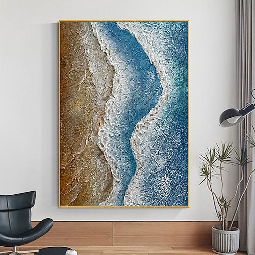 Handgefertigt Ölgemälde Handgemalte Vertikal Abstrakt Landschaft Modern Ohne Innenrahmen (ohne Rahmen) Image