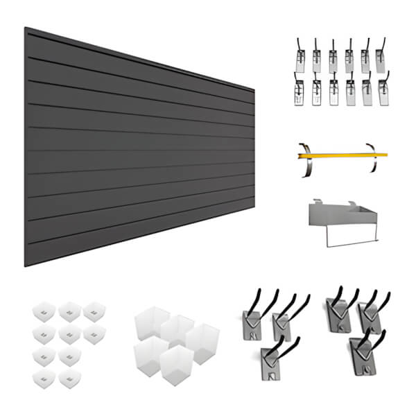 Proslat Handyman Slatwall Wall Storage Bundle (Charcoal)