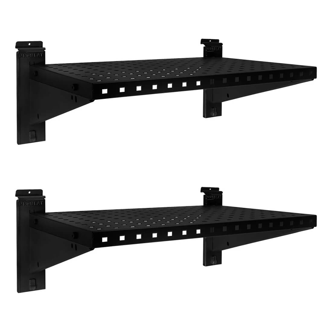 Proslat Stealth Slatwall 24-Inch Heavy Duty Metal Shelves (2-Pack)