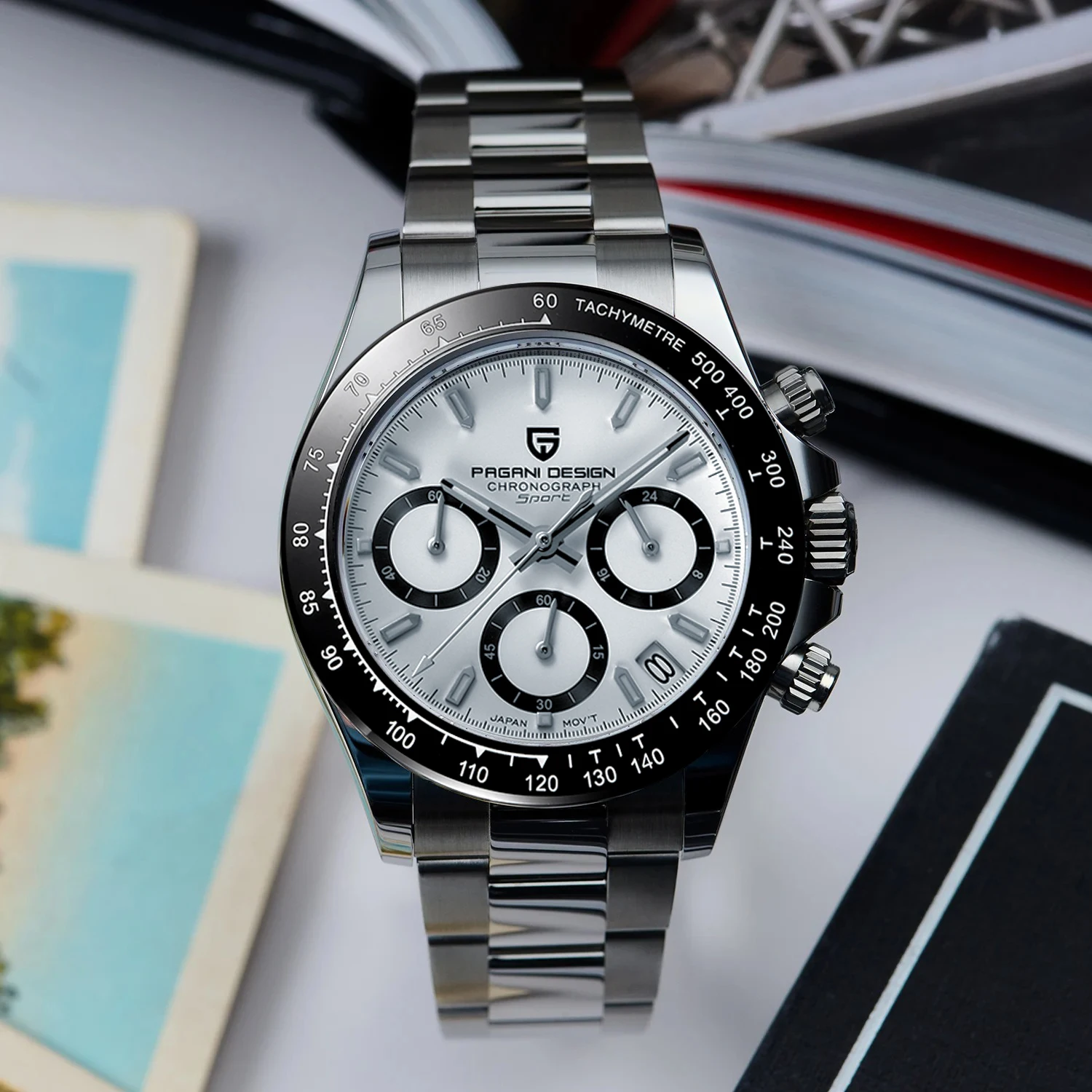 PAGANI DESIGN 2025 nouveau chronographe en or Rose montres pour hommes montre à Quartz de luxe pour hommes Date automatique montre-bracelet en acier inoxydable