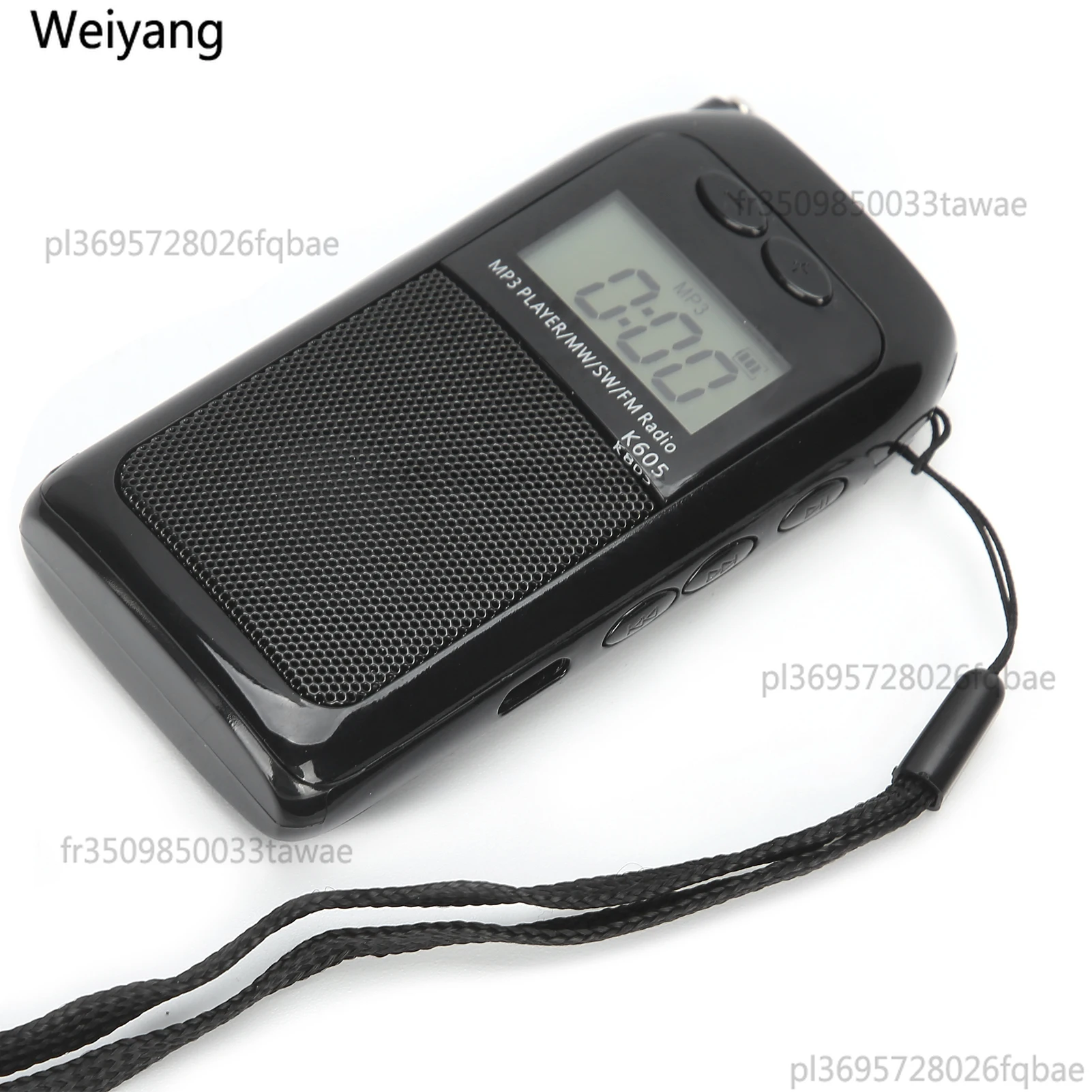 K-605 Mini lecteur MP3 FM/SW/MW récepteur Radio de réglage numérique écran LCD avec écouteurs lecteur de musique MP3 récepteur de Radio de réglage