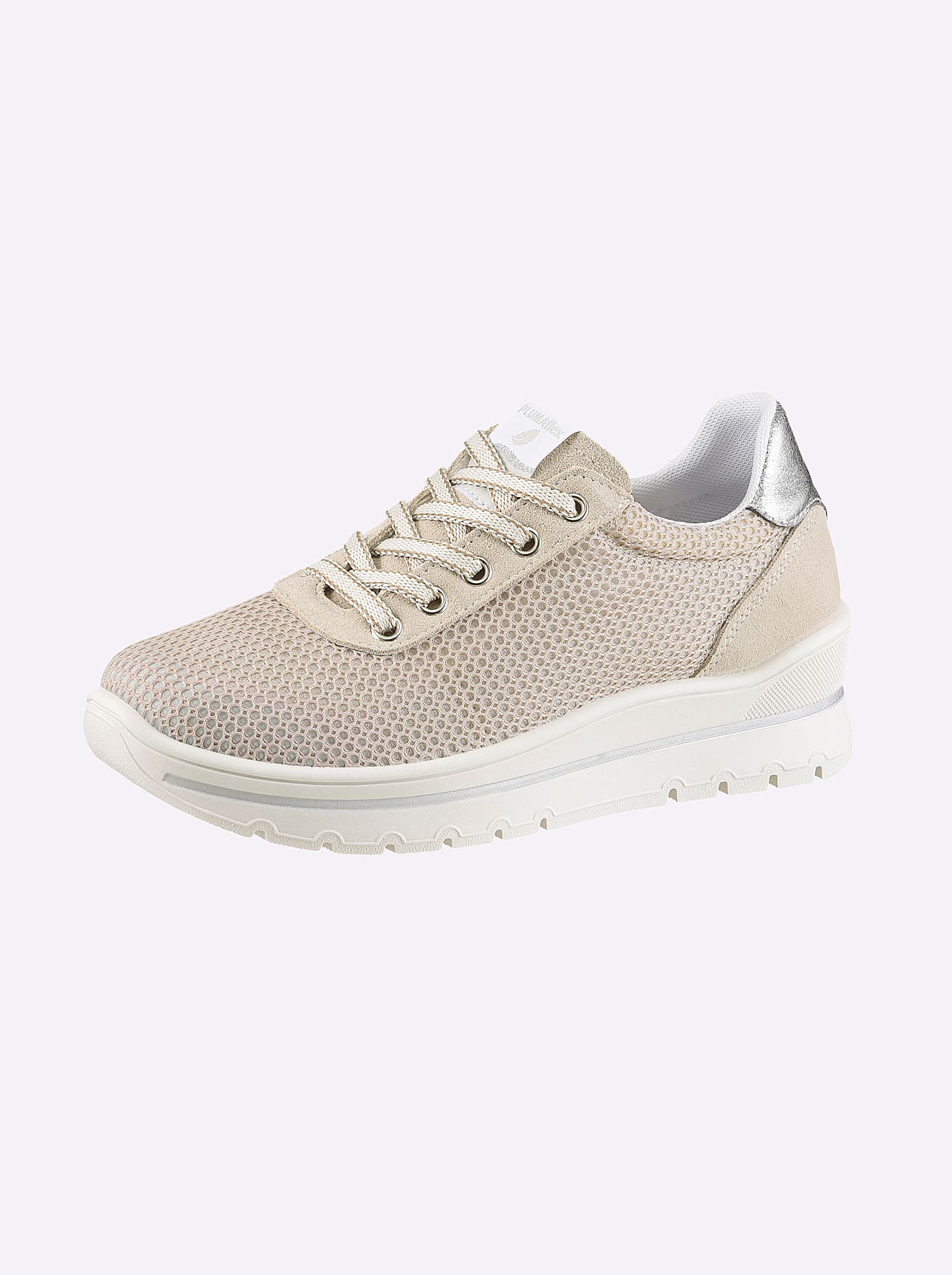 Sneaker HEINE, Damen, Gr. 35, taupe, Synthetik, Schuhe Sneaker