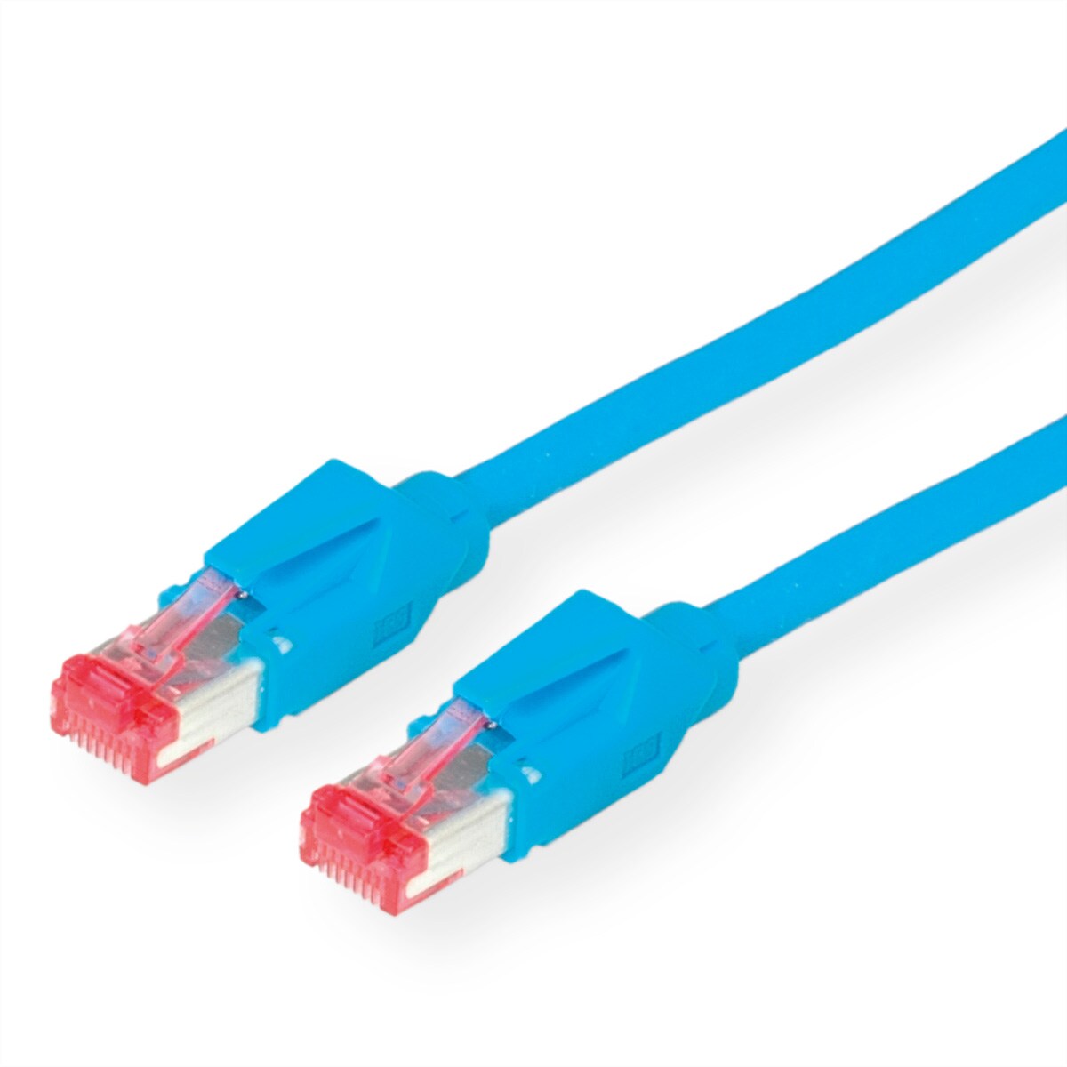 SECOMP DÄTWYLER Patchkabel Cat.6 (Class E) S/FTP, CU 7702 flex LSOH, Hirose TM21, blau, 0,5 m Image