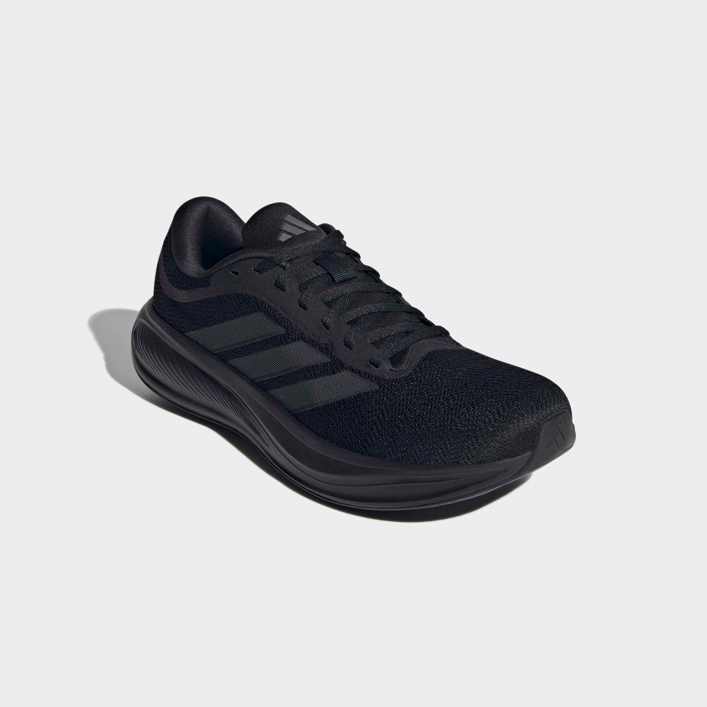 Laufschuh ADIDAS PERFORMANCE "RESPONSE RUNNER 2", Damen, Gr. 44,5, core schwarz, core schwarz, grau five, Synthetik, Textil, Schuhe Laufschuh