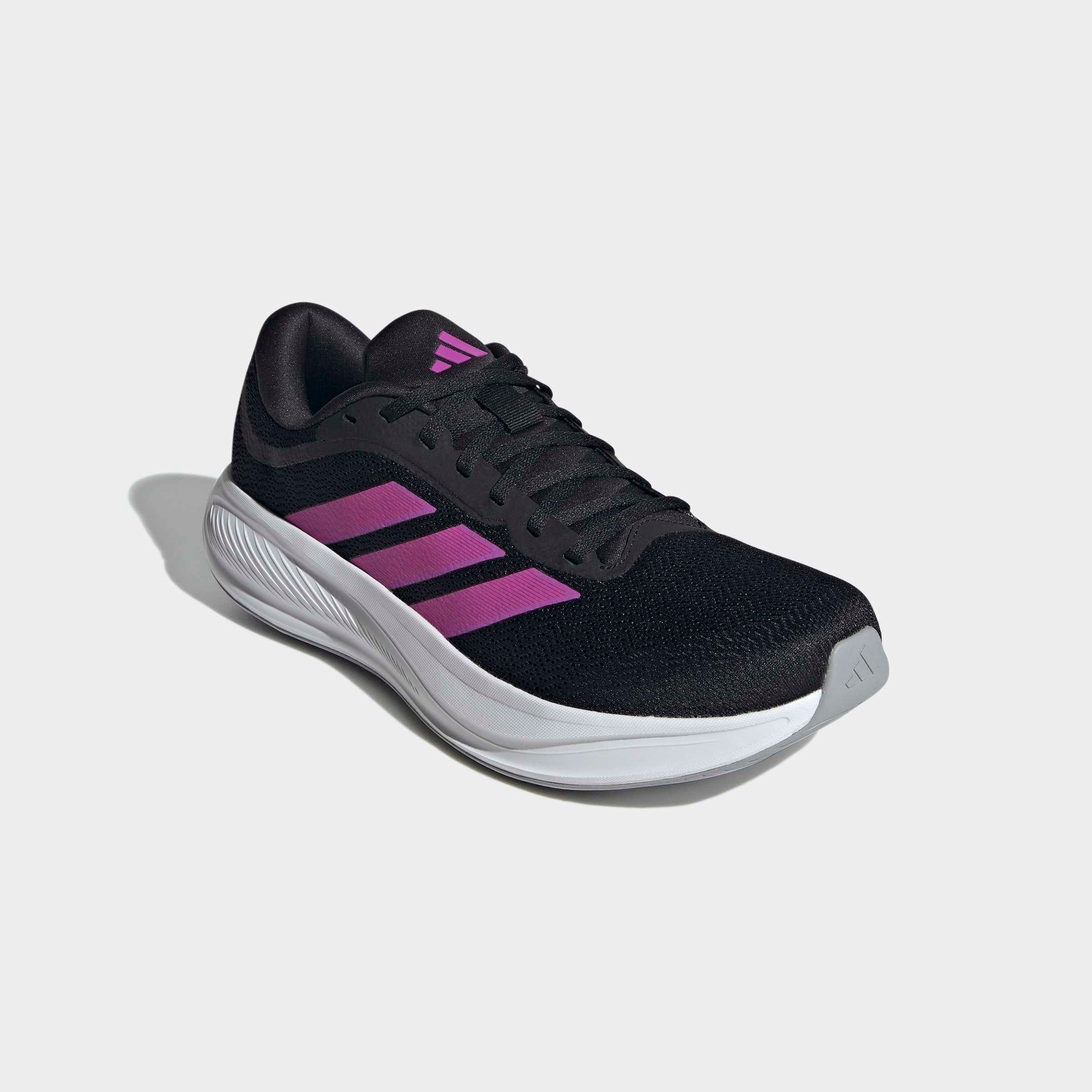 Laufschuh ADIDAS PERFORMANCE "RESPONSE RUNNER 2", Damen, Gr. 43, core schwarz, lucid rot, lila burst, Synthetik, Textil, Schuhe Laufschuh