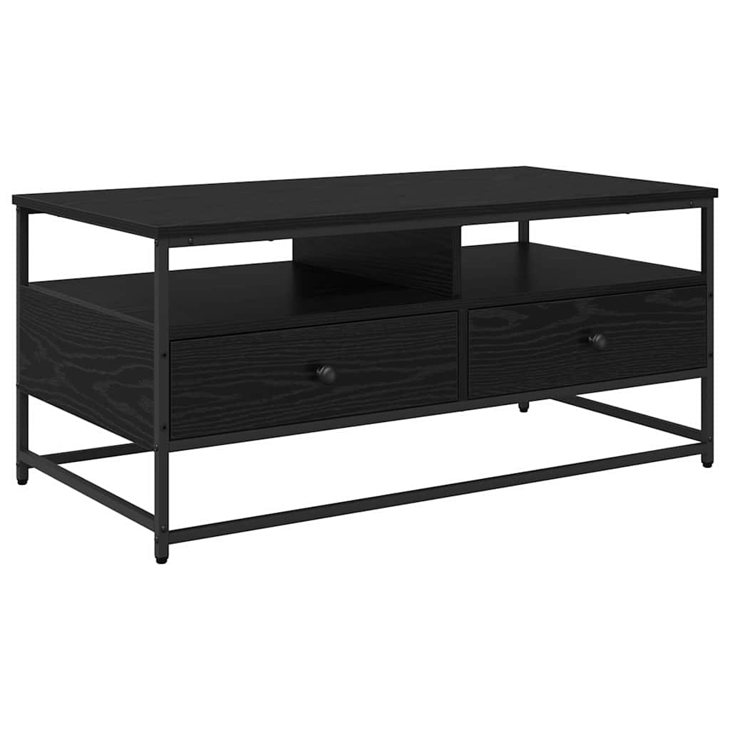 vidaXL Couchtisch Schwarz Eichen-Optik 100 x 51 x 45 cm Holzwerkstoff Image