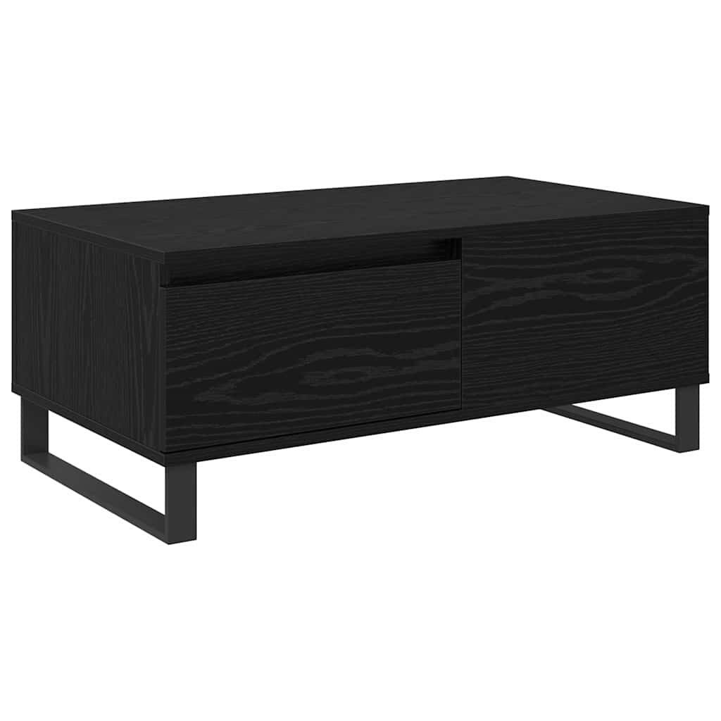 vidaXL Couchtisch Schwarz Eichen-Optik 90 x 50 x 36,5 cm Holzwerkstoff Image