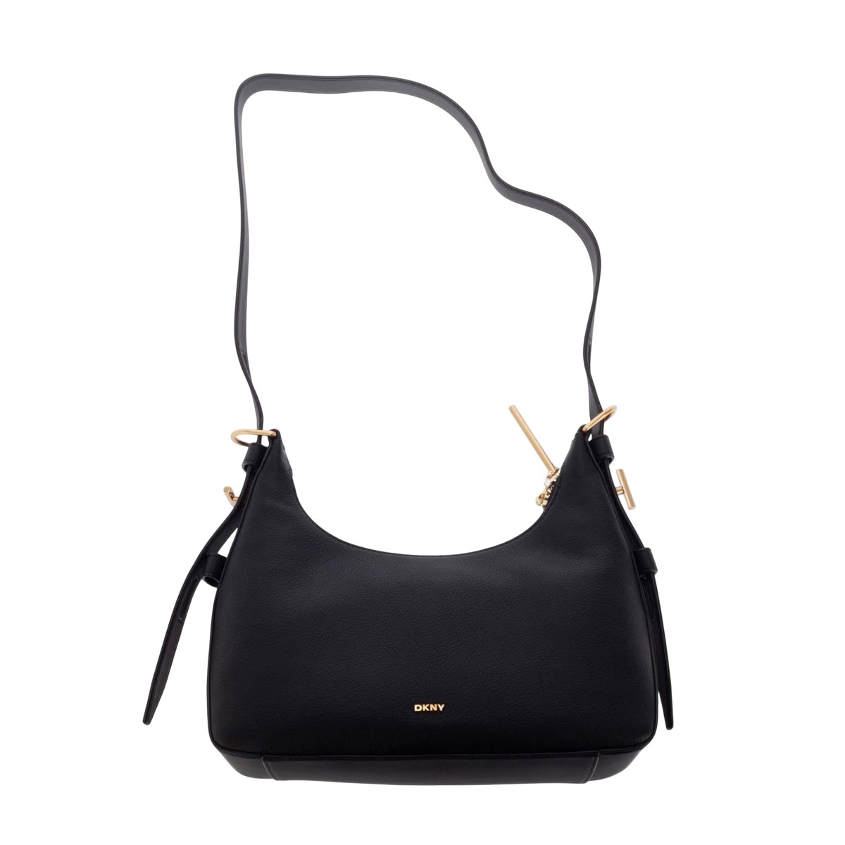 DKNY - "Mindy" Umhängetasche, Leder (Schwarz/Gold) Image