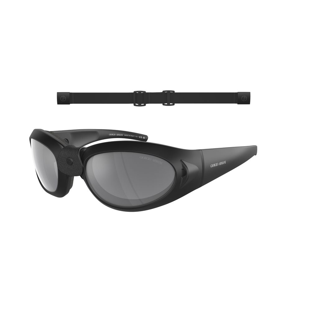Schwarze Acetat-Sonnenbrille Image