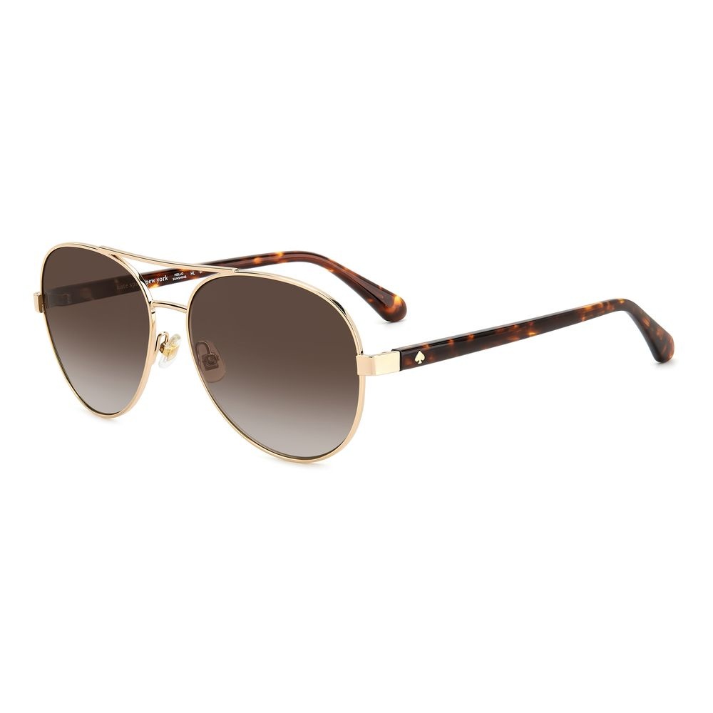 Aviator Sonnenbrille Goldrahmen Brauner Verlauf Image